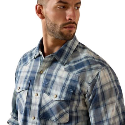 Image showing  Men's Retro Heathcliff Fitted Snap Long Sleeve Shirt