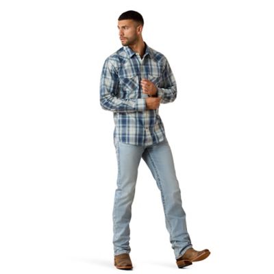 Image showing  Men's Retro Heathcliff Fitted Snap Long Sleeve Shirt
