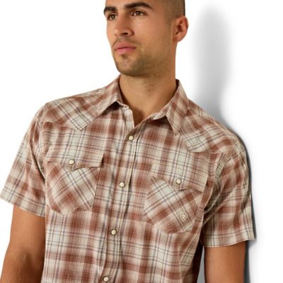 Image showing  Men's Retro Hilliard Fitted Snap Short Sleeve Shirt