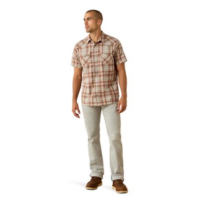 Image showing  Men's Retro Hilliard Fitted Snap Short Sleeve Shirt
