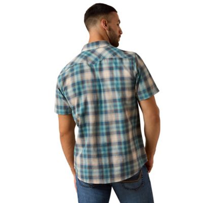 Image showing  Men's Retro Halden Fitted Snap Short Sleeve Shirt