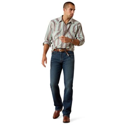 Image showing  Men's Retro Hesperus Fitted Snap Long Sleeve Shirt