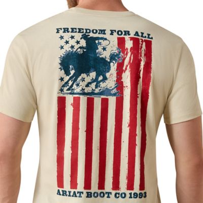 Image showing 3 th Ariat Men's Split Freedom Painted Short Sleeve Graphic T-Shirt