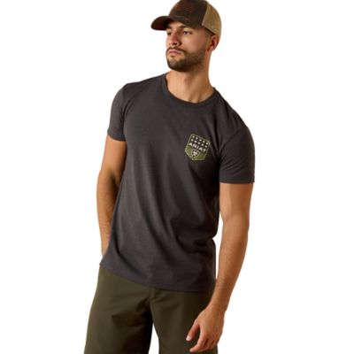 Ariat Men's Stripe Patriotic Badge Short Sleeve Graphic T-Shirt