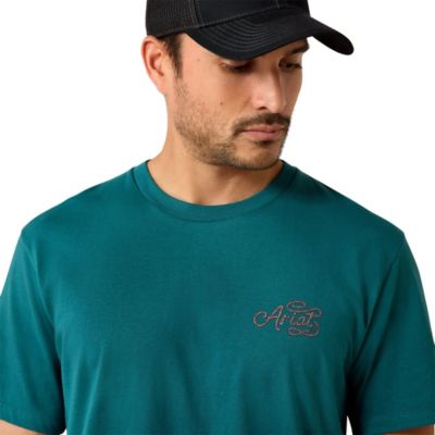 Image showing  Men's Cattle Skull Freedom Short Sleeve Graphic T-Shirt