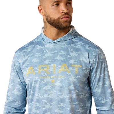 Image showing  Men's Rebar Sunblocker Printed Craft Hooded Long Sleeve T-Shirt