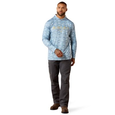 Image showing  Men's Rebar Sunblocker Printed Craft Hooded Long Sleeve T-Shirt