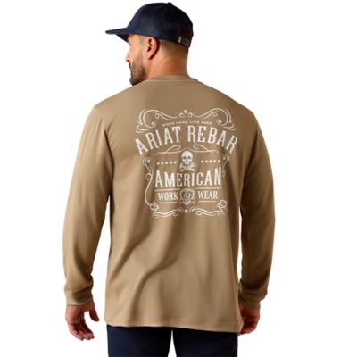 Image showing  Men's Rebar Heat Fighter Label Long Sleeve T-Shirt