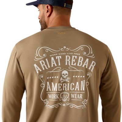 Image showing  Men's Rebar Heat Fighter Label Long Sleeve T-Shirt