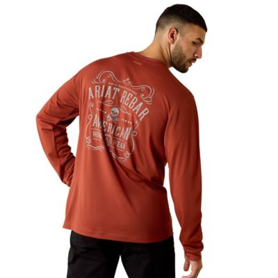 Image showing 1 th Ariat Men's Rebar Heat Fighter Label Long Sleeve T-Shirt