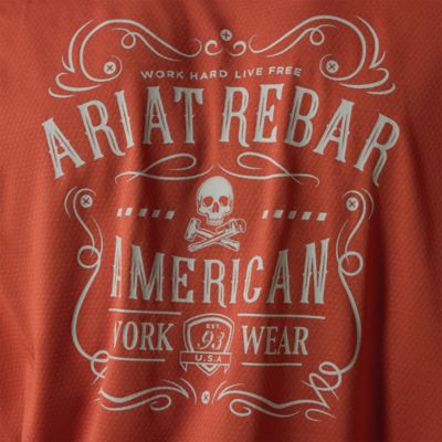 Image showing 2 th Ariat Men's Rebar Heat Fighter Label Long Sleeve T-Shirt