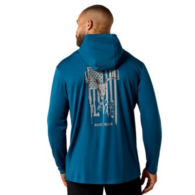 Image showing  Men's Rebar Sunblocker Outdoor Hooded Long Sleeve T-Shirt