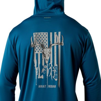 Image showing  Men's Rebar Sunblocker Outdoor Hooded Long Sleeve T-Shirt