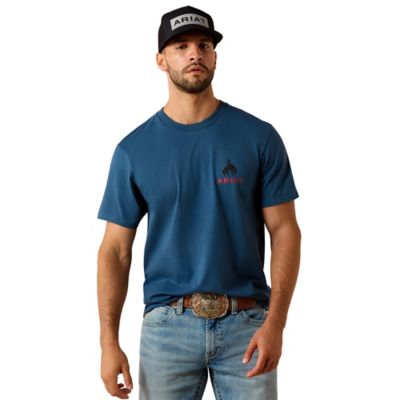 Ariat Men'd Flag Bronco Short Sleeve Graphic T-Shirt