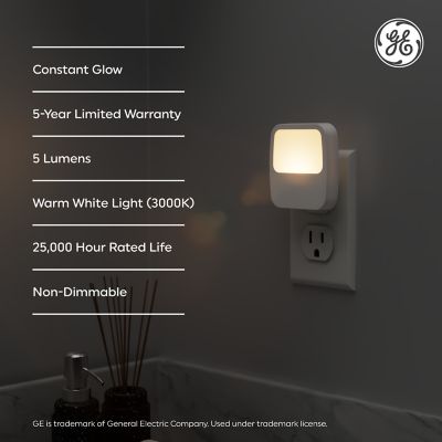 Image showing  Night Light LED Candlelight Plug-in Fixture, 2 pk.