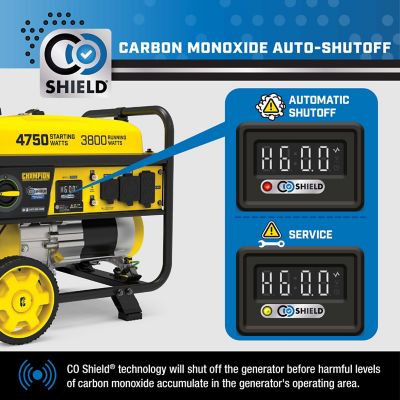 Image showing  Champion 3800-Watt RV Ready Portable Generator with CO Shield