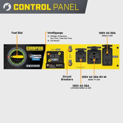 Image showing  Champion 3800-Watt RV Ready Portable Generator with CO Shield