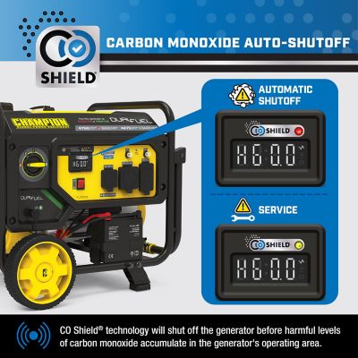 Image showing  3800W Electric Start Dual Fuel RV Ready Portable Generator with CO Shield
