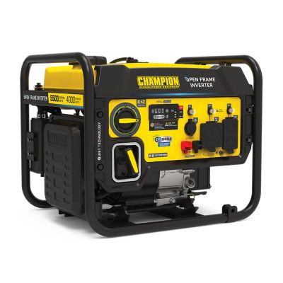 Champion Power Equipment Champion 5500-Watt RV Ready Portable Open Frame Inverter Generator with Quiet Technology and CO Shield
