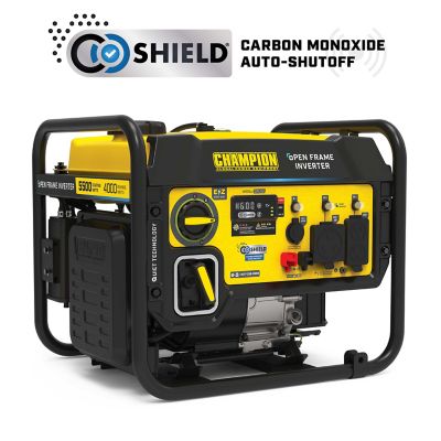 Image showing  Champion 5500-Watt RV Ready Portable Open Frame Inverter Generator with Quiet Technology and CO Shield