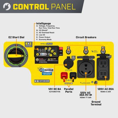 Image showing  Champion 5500-Watt RV Ready Portable Open Frame Inverter Generator with Quiet Technology and CO Shield