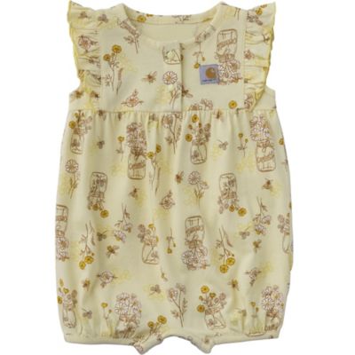 Carhartt Infant Girl Sleeveless Bee Print Romper