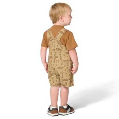 Image showing  Toddler Boy Short-Sleeve Bodysuit and Canvas Print Shortall Set