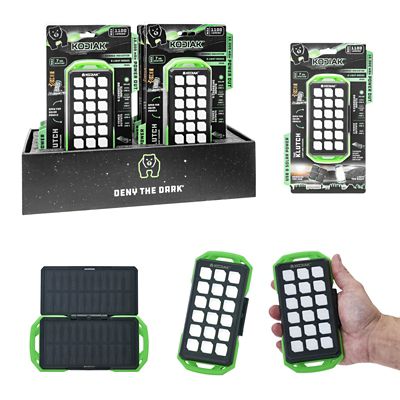 Kodiak Klutch 10000 mAh Power Bank with USB or Solar Charging, 1K Lm Work Light