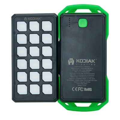 Image showing  Klutch 10000 mAh Power Bank with USB or Solar Charging, 1K Lm Work Light