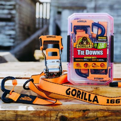 Image showing  Ratchet Straps with Ergonomic Grip, Locking Caps, and Floating D-Rings - 2 pack