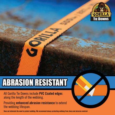 Image showing 7 th Gorilla Retractable Ratchet Tie Down Straps with Wide Comfort Grip and Locking Caps