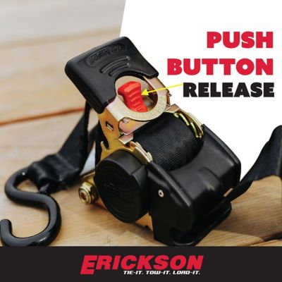 Image showing 5 th Erickson High-Capacity Retractable Ratchet Tie Downs for Large Equipment, Set of Two