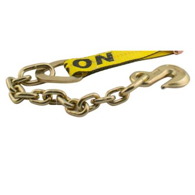 Image showing  Long Handle Ratchet Strap with Chain Leads and Bonus Web Clamp, Bulk