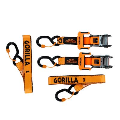Image showing  Heavy Duty Ratchet Tie Down Straps with Comfort Grip and Secure Locking Caps - 2 Pack