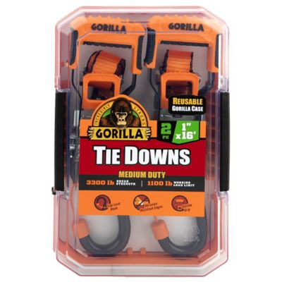 Image showing  Heavy Duty Ratchet Tie Down Straps with Comfort Grip and Secure Locking Caps - 2 Pack