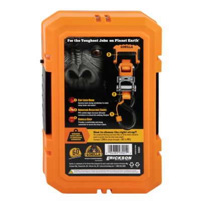 Image showing  Heavy Duty Ratchet Tie Down Straps with Comfort Grip and Secure Locking Caps - 2 Pack