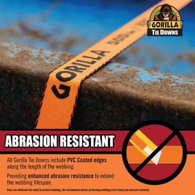 Image showing 5 th Gorilla Heavy Duty Ratchet Tie Down Straps with Comfort Grip and Secure Locking Caps - 2 Pack