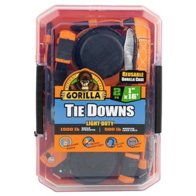 Image showing  Self-Locking Retractable Ratchet Tie Down Straps - 2 Pack