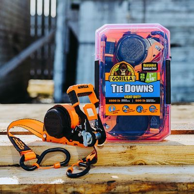 Image showing 5 th Gorilla Self-Locking Retractable Ratchet Tie Down Straps - 2 Pack