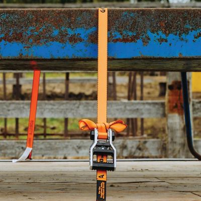 Image showing 9 th Gorilla Ratchet Tie Down Straps with Durable Aluminum Handle and Locking Caps - 4 Pack