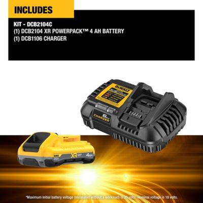 Image showing 1 th DEWALT 20V MAX XR 4 Ah Starter Kit