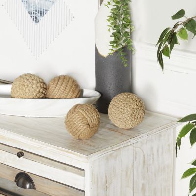 Harper & Willow Jute Rope Handmade Decorative Orbs & Vase Filler with Varying Designs