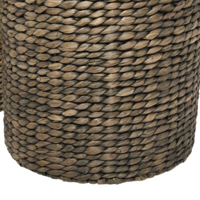 Image showing  Seagrass Handmade Decorative and Functional Storage Basket with Liner and Matching Tops