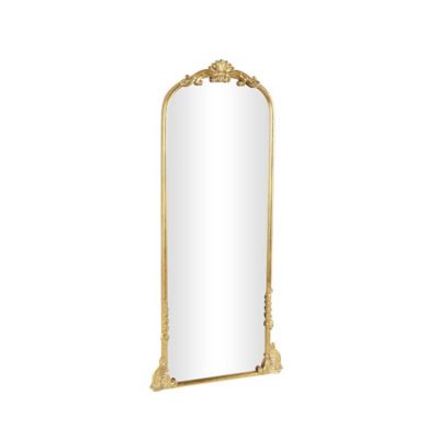 Image showing  Metal Tall Ornate Arched Baroque Scroll Room Floor Mirror
