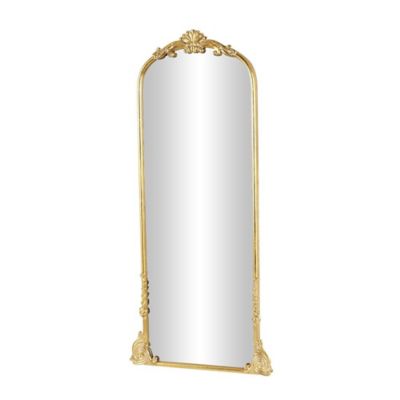Image showing  Metal Tall Ornate Arched Baroque Scroll Room Floor Mirror