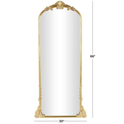 Image showing  Metal Tall Ornate Arched Baroque Scroll Room Floor Mirror