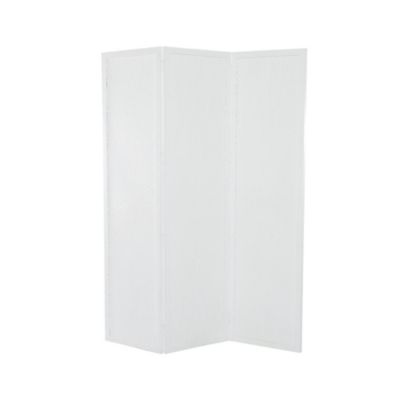 Image showing  Mango Wood Hinged Foldable Partition 3 Panel Partition Room Divider Screen with Carved Design