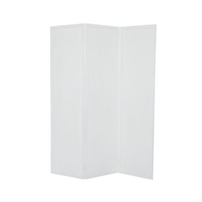 Image showing  Mango Wood Hinged Foldable Partition 3 Panel Partition Room Divider Screen with Carved Design