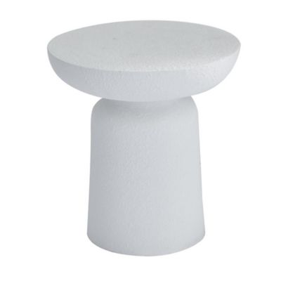 Image showing  Magnesium Oxide End Table Outdoor Accent Table with Wide Top
