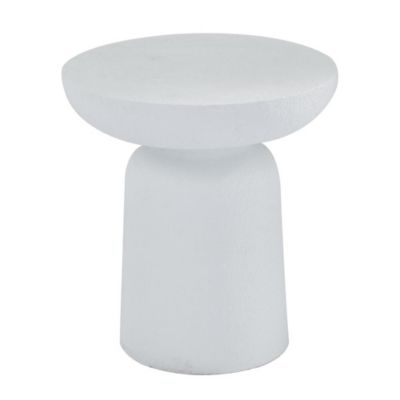 Image showing  Magnesium Oxide End Table Outdoor Accent Table with Wide Top